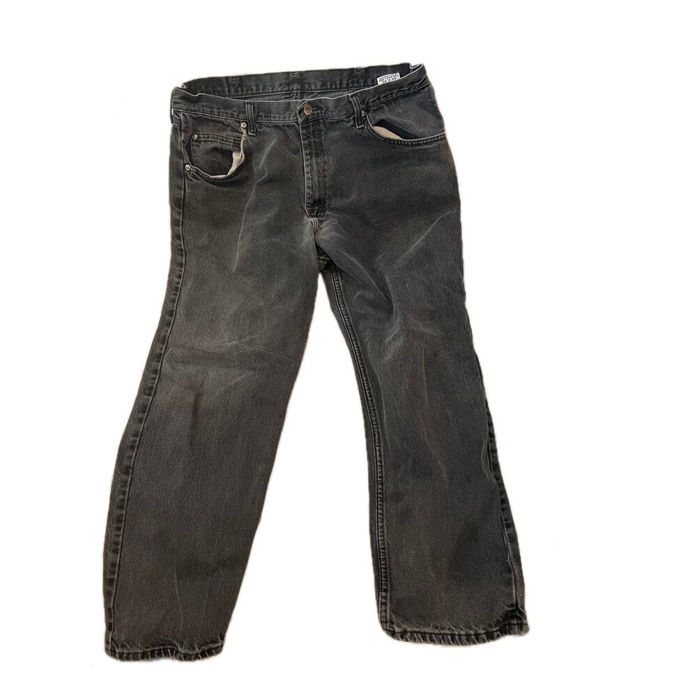 Wrangler Classic Straight Black Jeans Mens 40x30